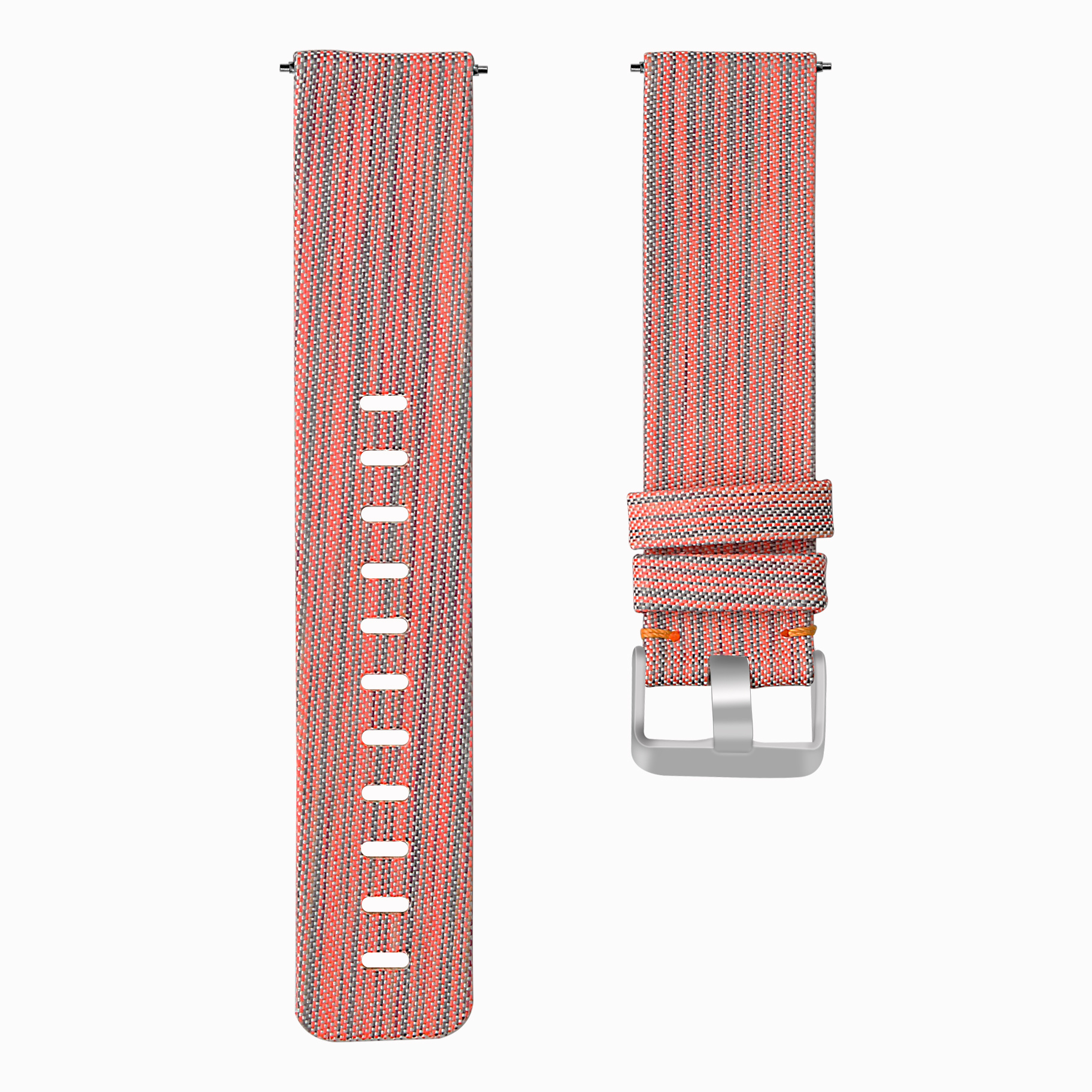 Fitbit Versa Nylon Buckle Strap - Orange Striped
