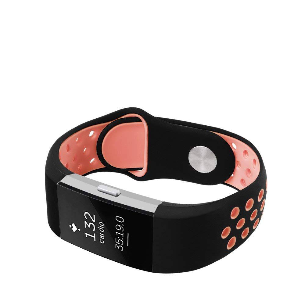 Fitbit Charge 2 Double Sport Strap - Black Pink