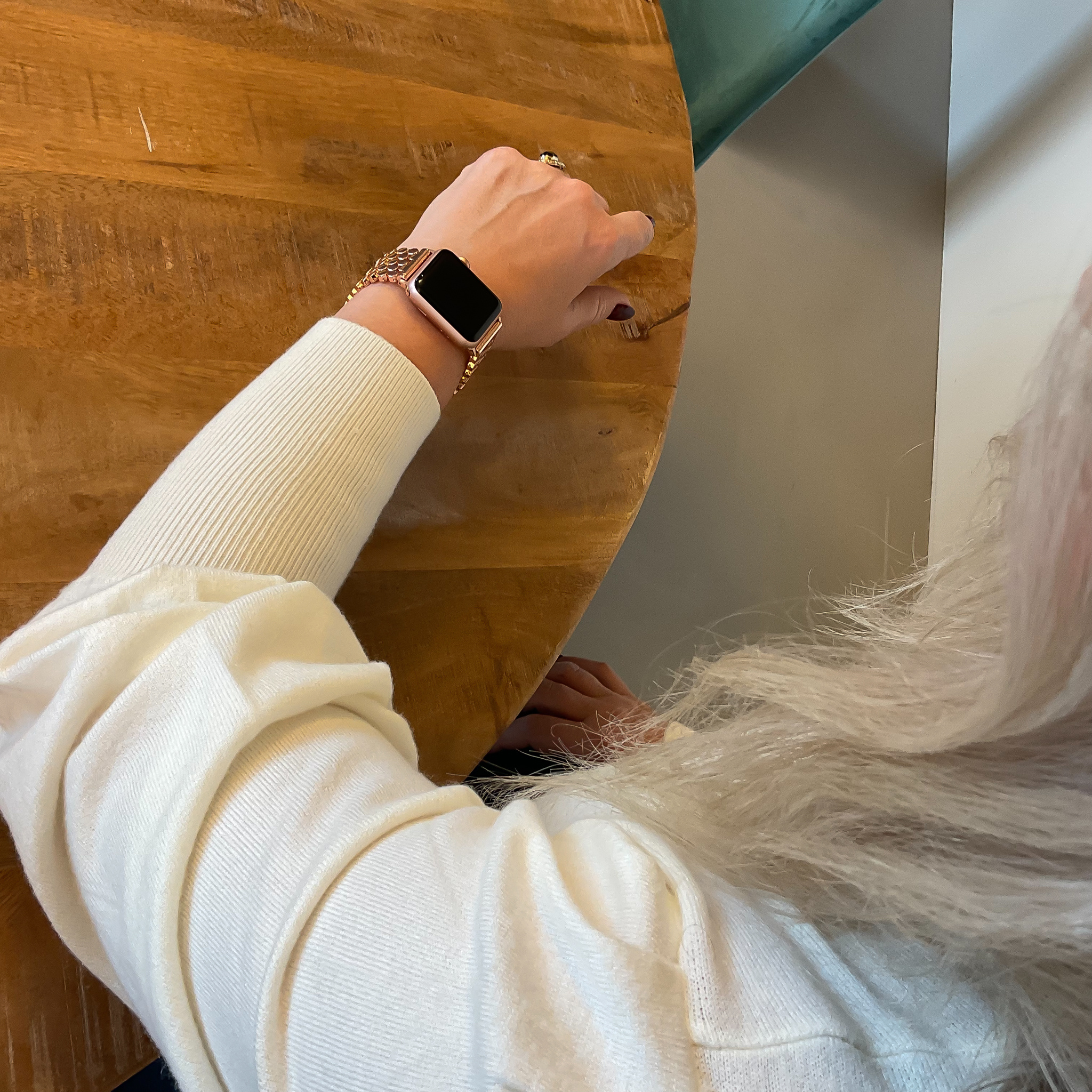 Apple Watch Fish Steel Link Strap - Rose Gold