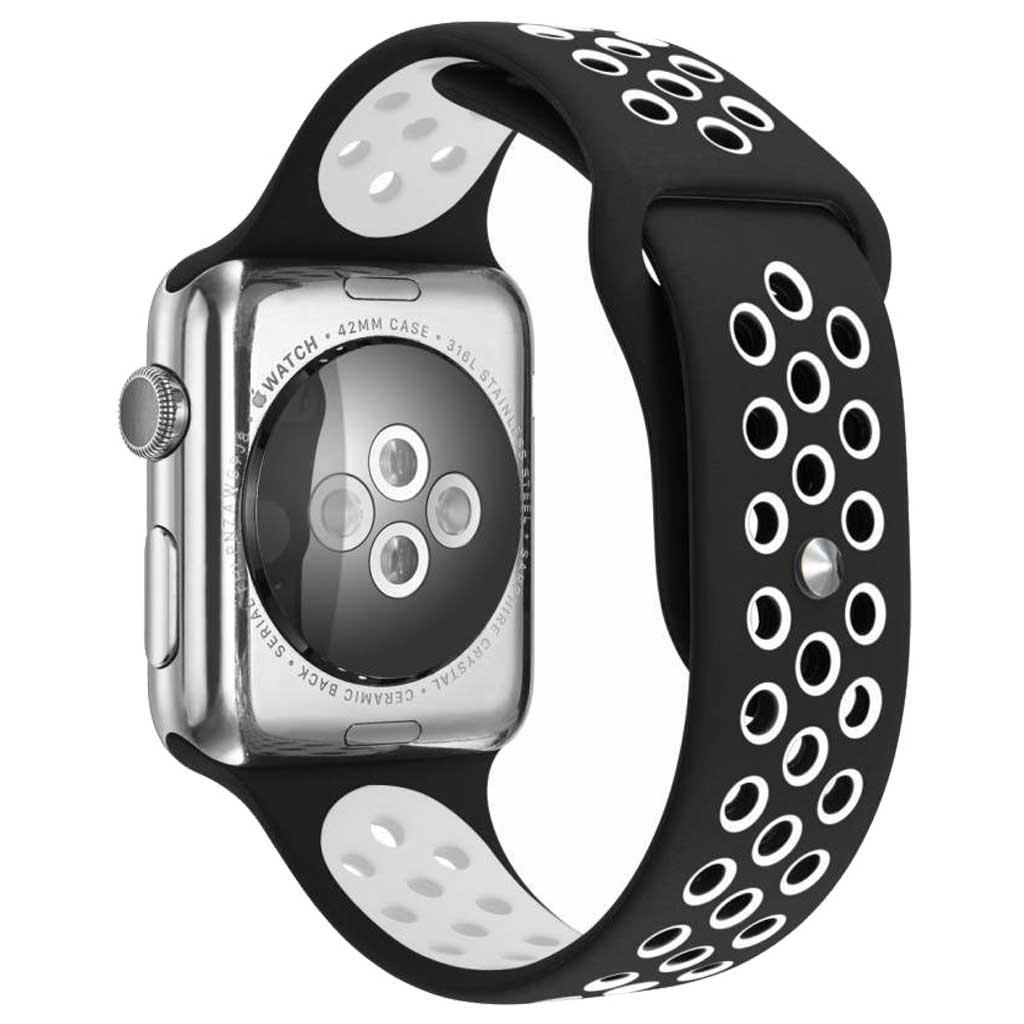 Apple Watch Double Sport Strap - Black And White