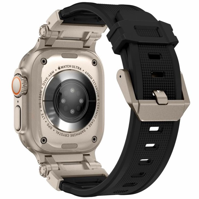 Apple Watch robust Silicone Robust strap - Black Titanium