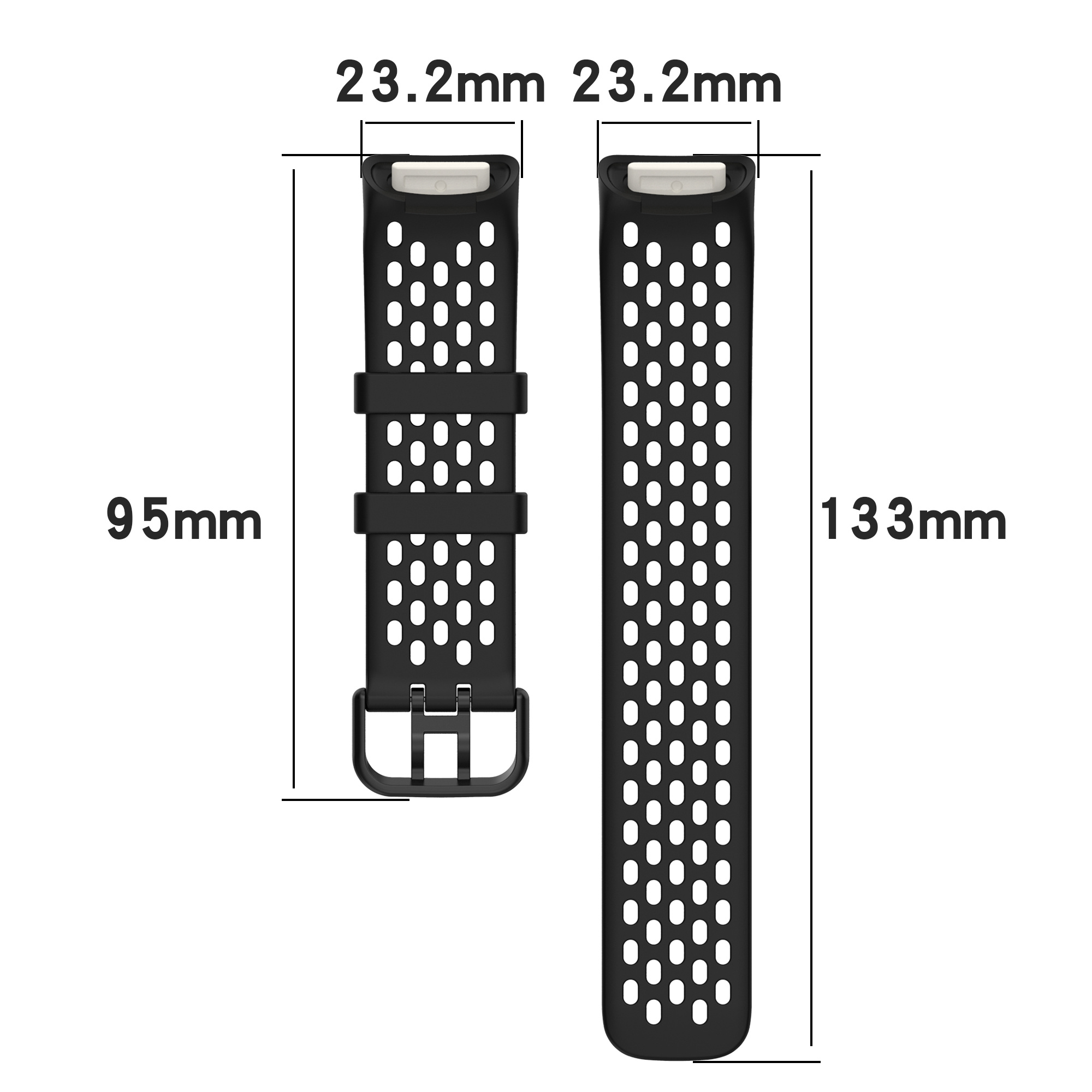 Fitbit Charge 5 Sport Point Strap - Black