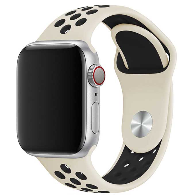 Apple Watch Double Sport Strap - Antique White Black