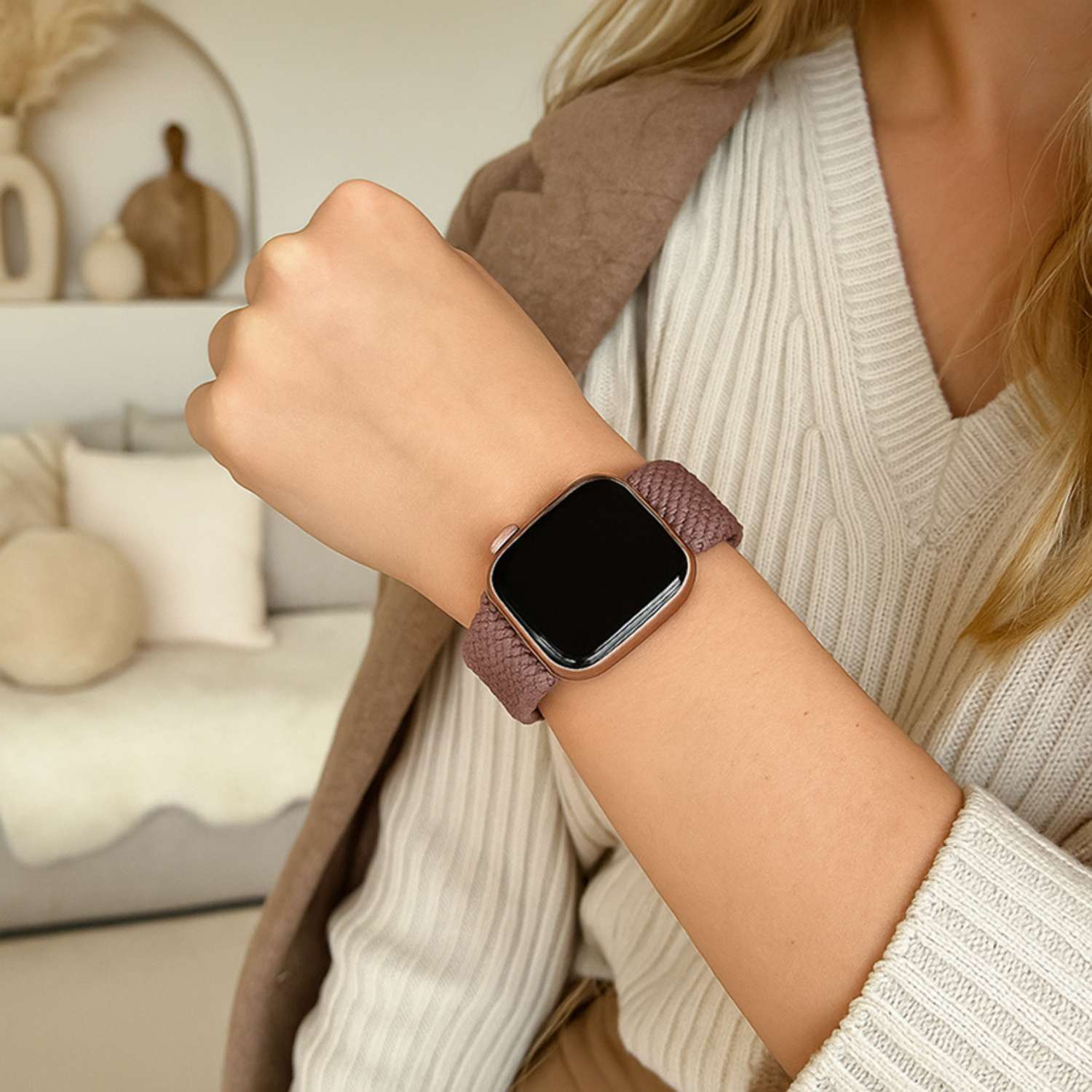 Apple Watch strap Zyra - nylon - smokey purple