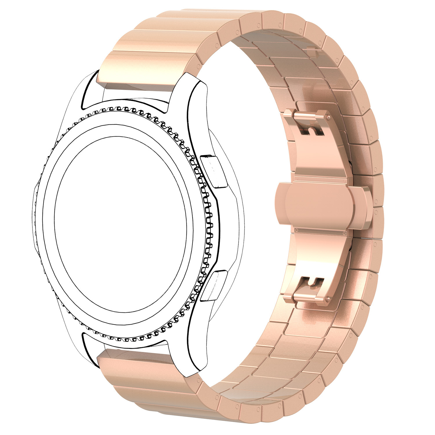 Huawei Watch Gt Steel Link Strap - Rose Gold