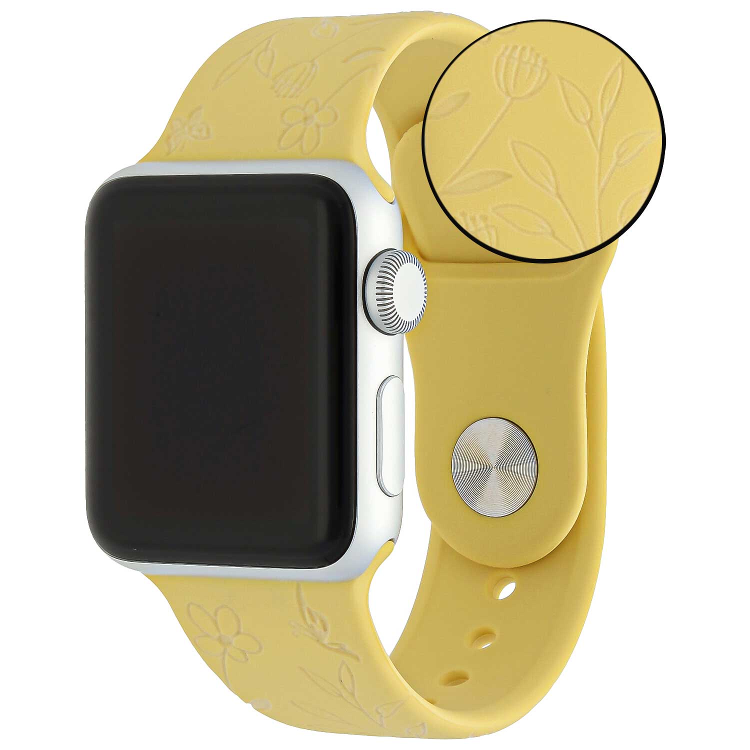 Apple Watch Print Sport Strap - Flowers Yellow