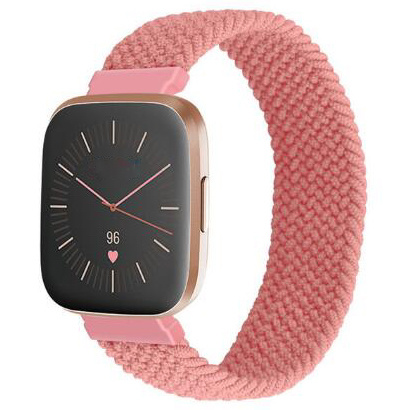 Fitbit Versa Nylon Braided Solo Strap - Pink