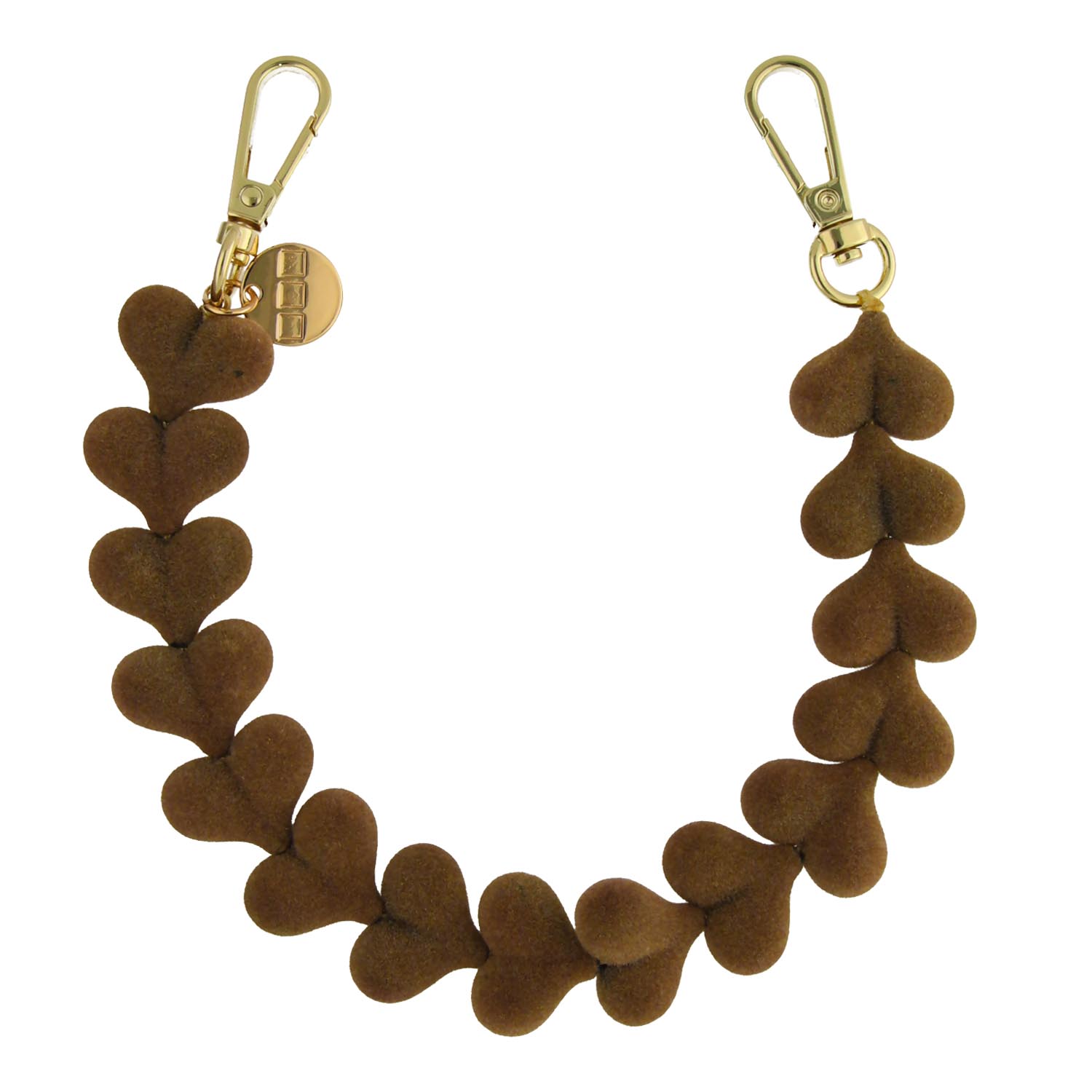 Telephone cord Fluwee - brown - gold
