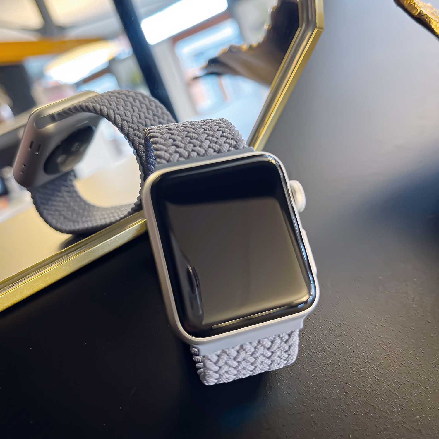Apple Watch Nylon Braided Solo Loop Strap - Slate