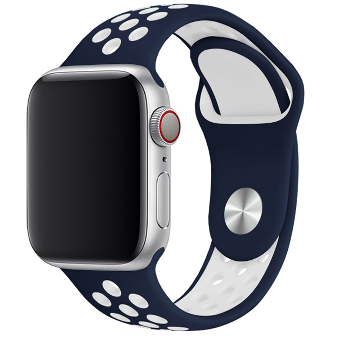 Apple Watch Double Sport Strap - Blue And White
