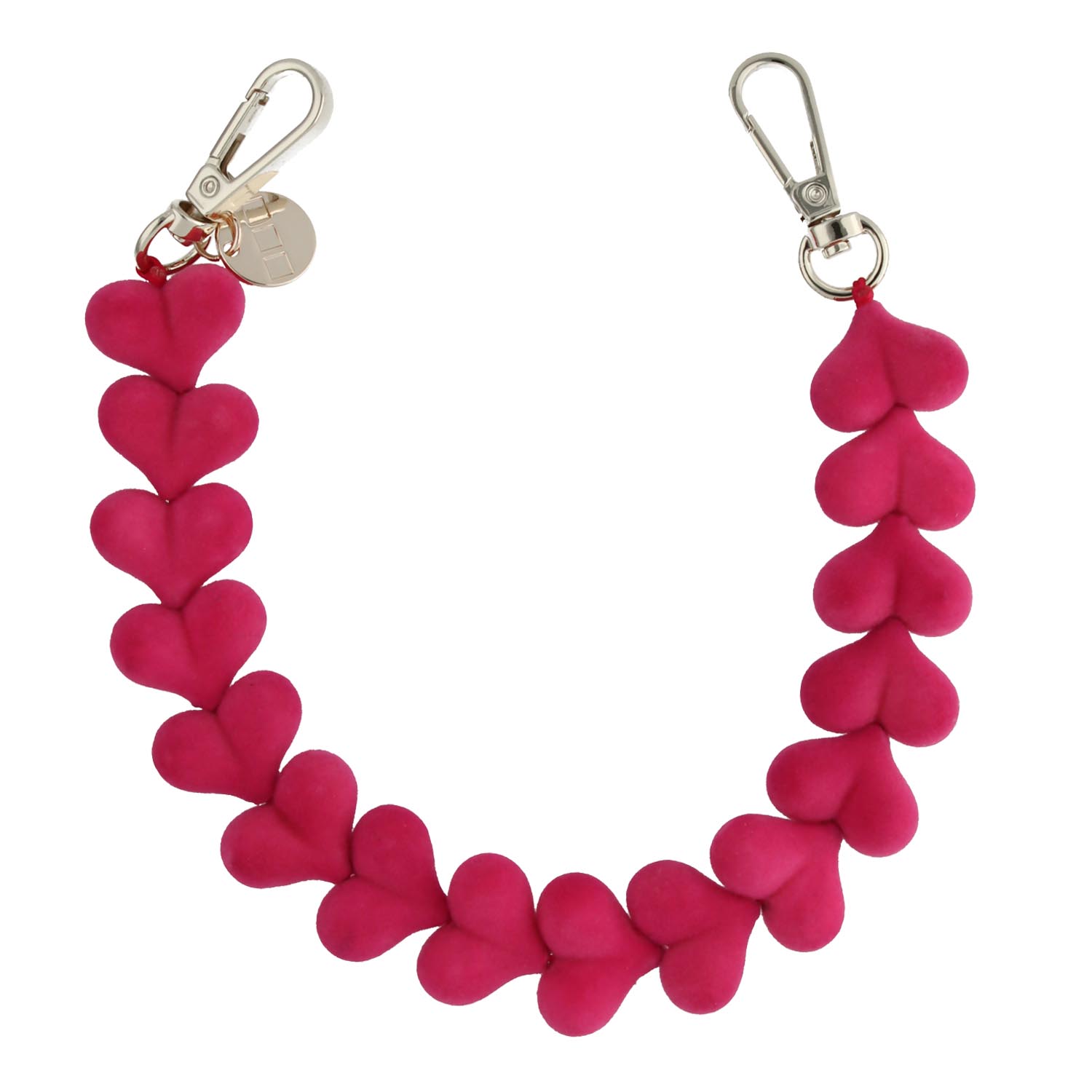 Telephone cord Fluwee - pink - silver