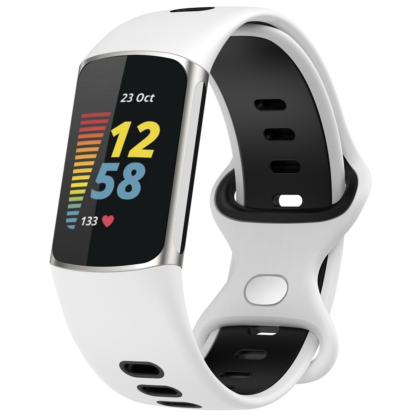Fitbit Charge 5 Double Sport Strap - White Black