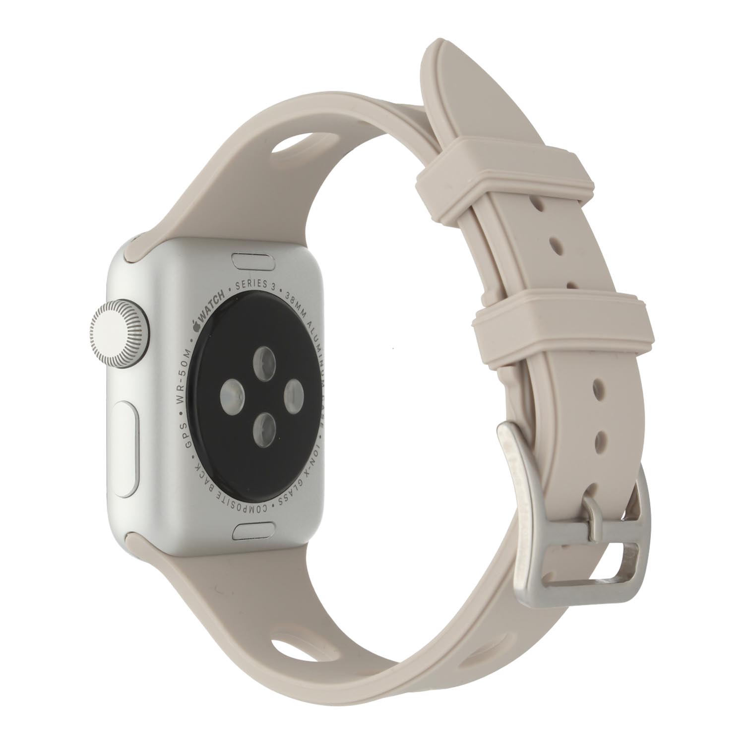 Apple Watch strap Evelor - silicone - starlight