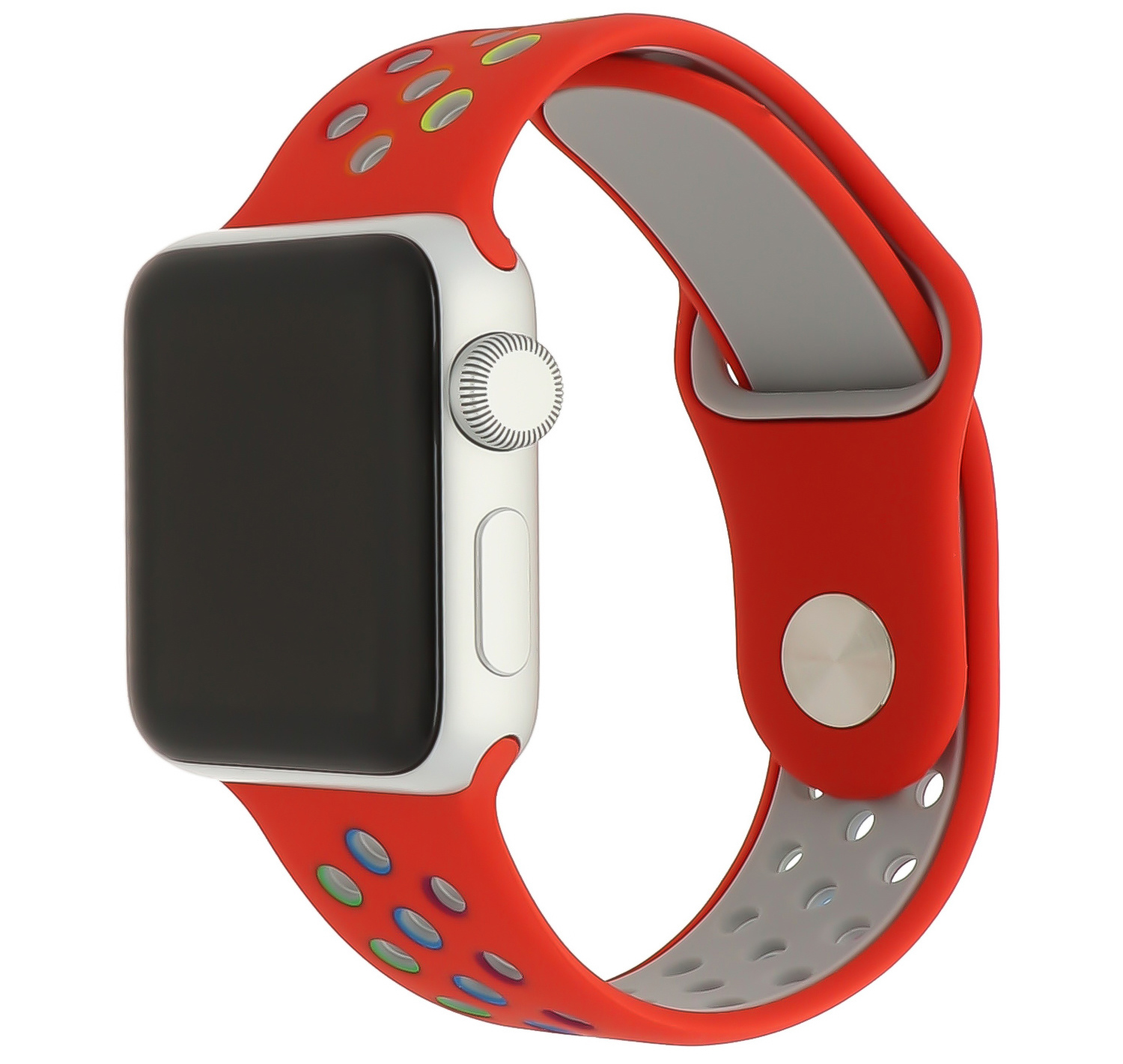 Apple Watch Double Sport Strap - Colourful Red