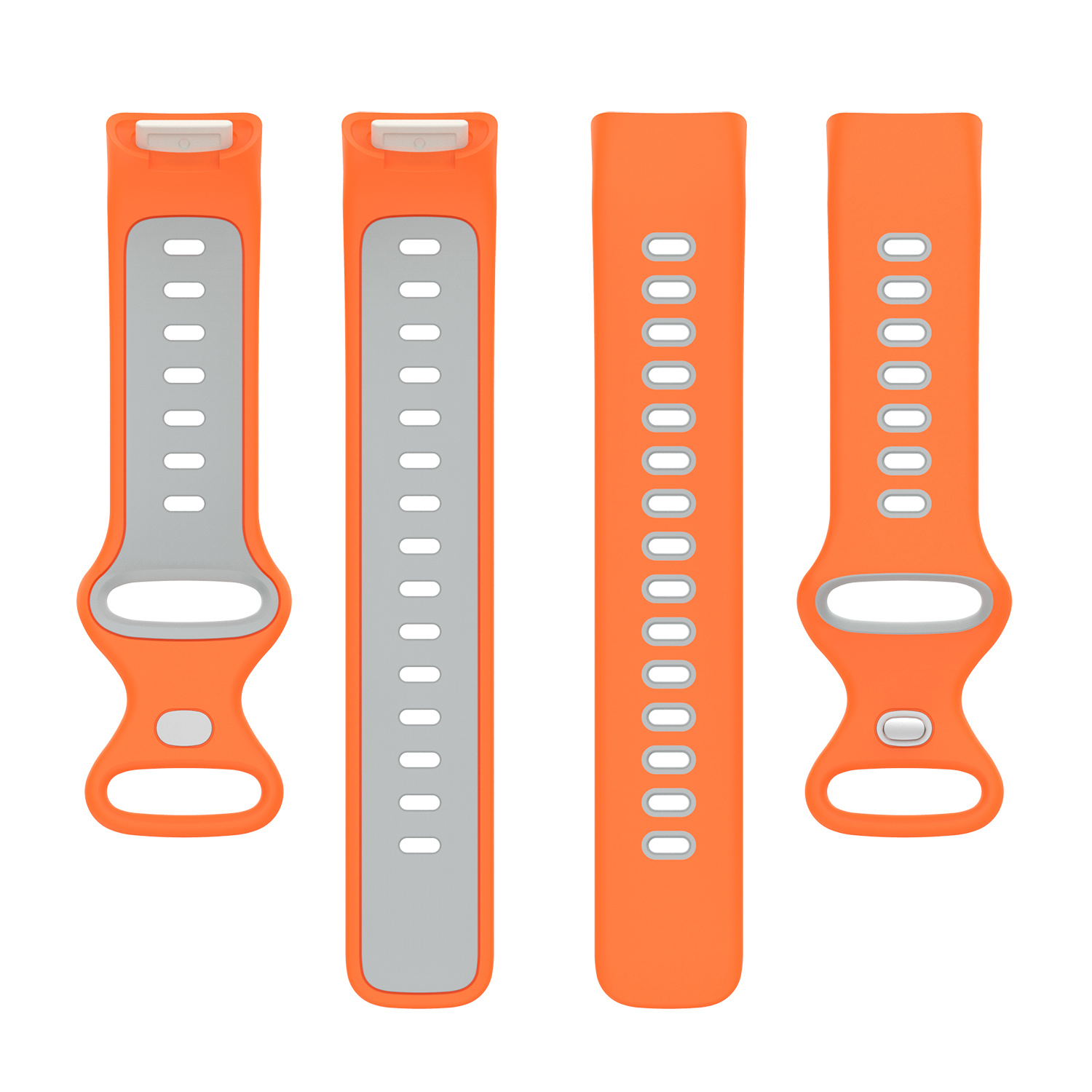 Fitbit Charge 5 Double Sport Strap - Orange Grey