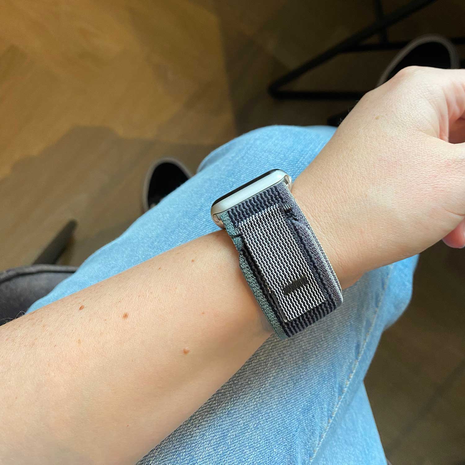 Apple Watch Nylon Trail Strap - Blue Black