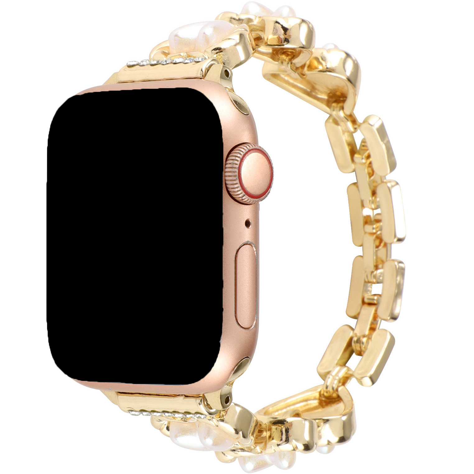 Apple Watch Heart Steel Link Strap - Demi Gold