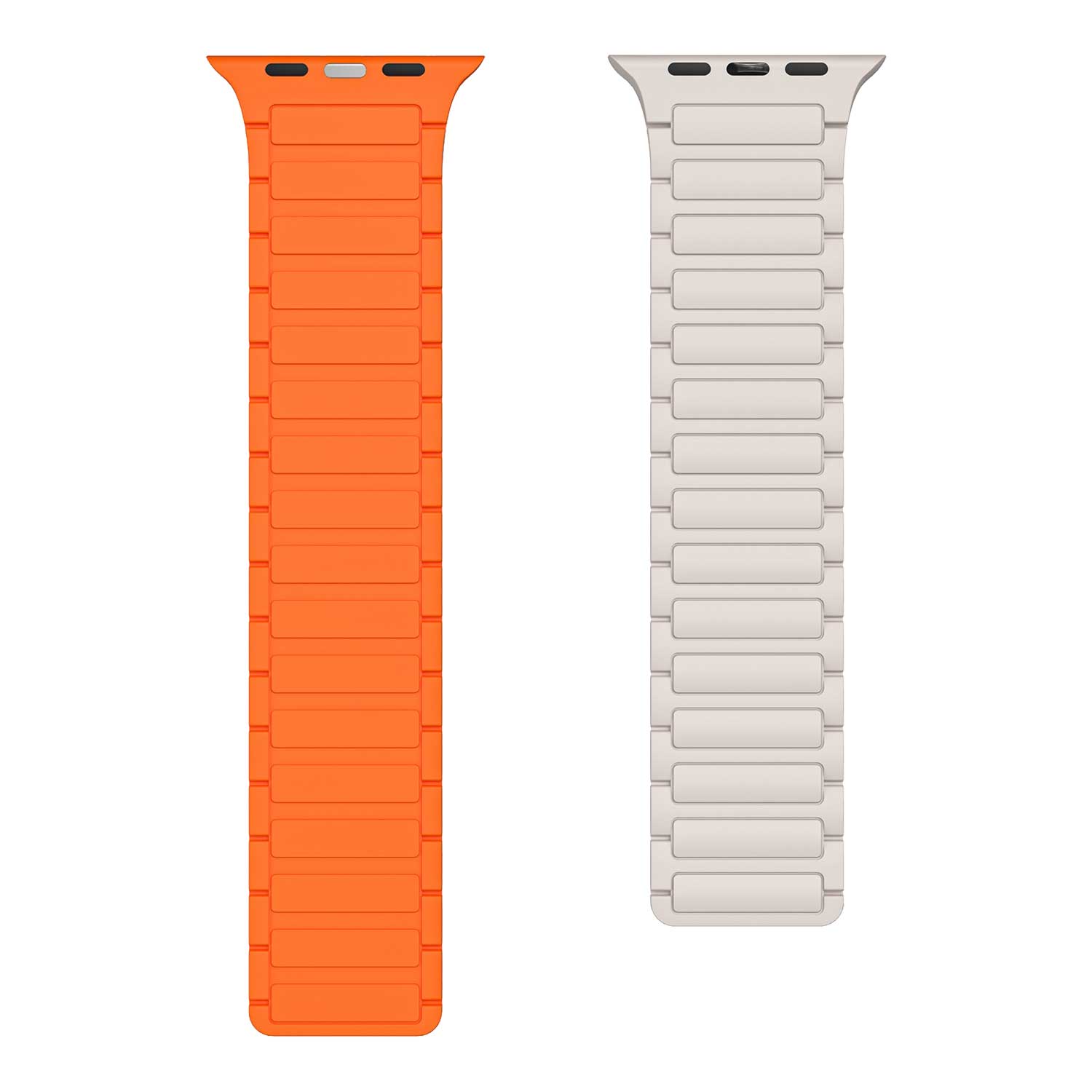 Apple Watch strap Zyro - silicone - starlight orange