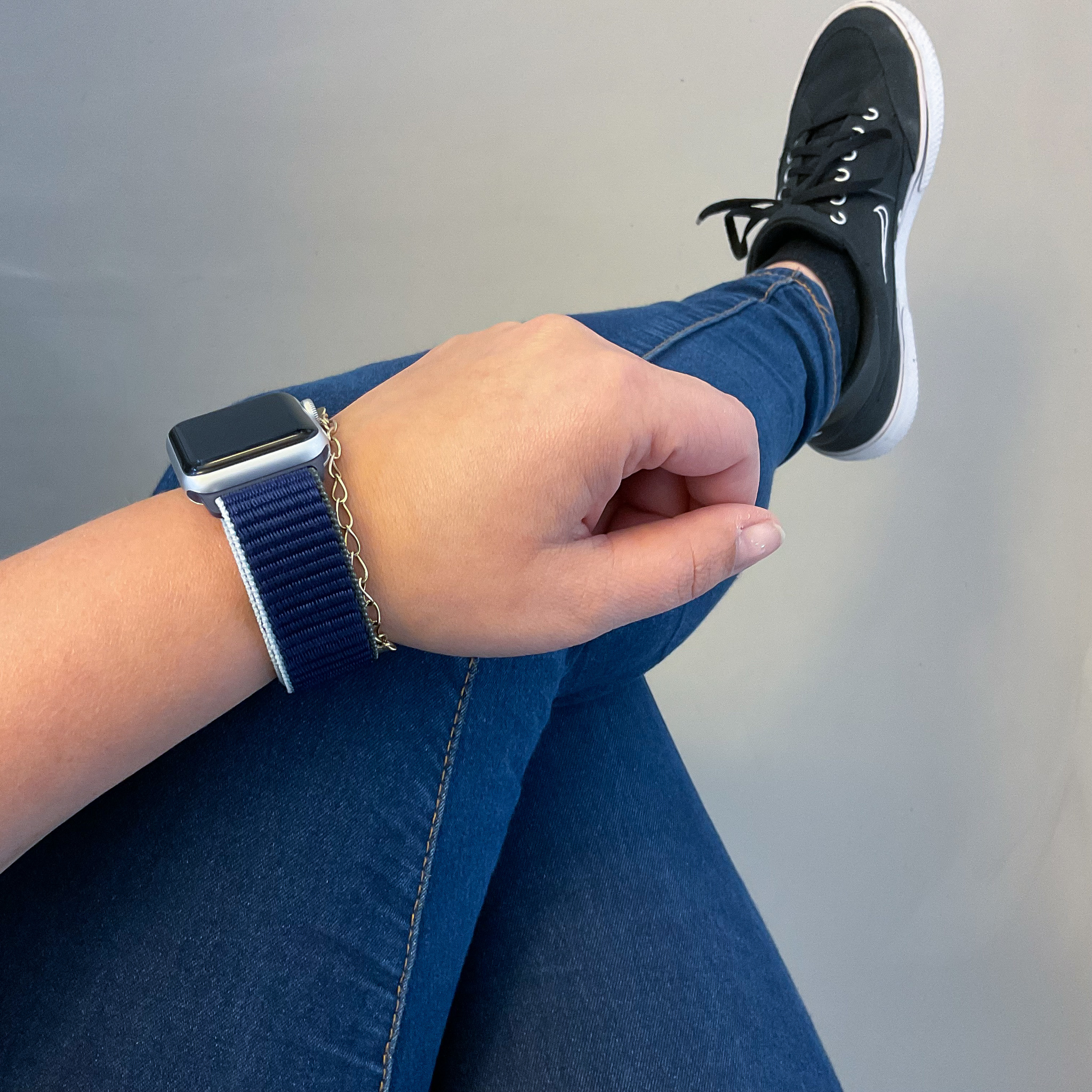 Apple Watch Nylon Sport Loop Strap - Dark Sea Blue