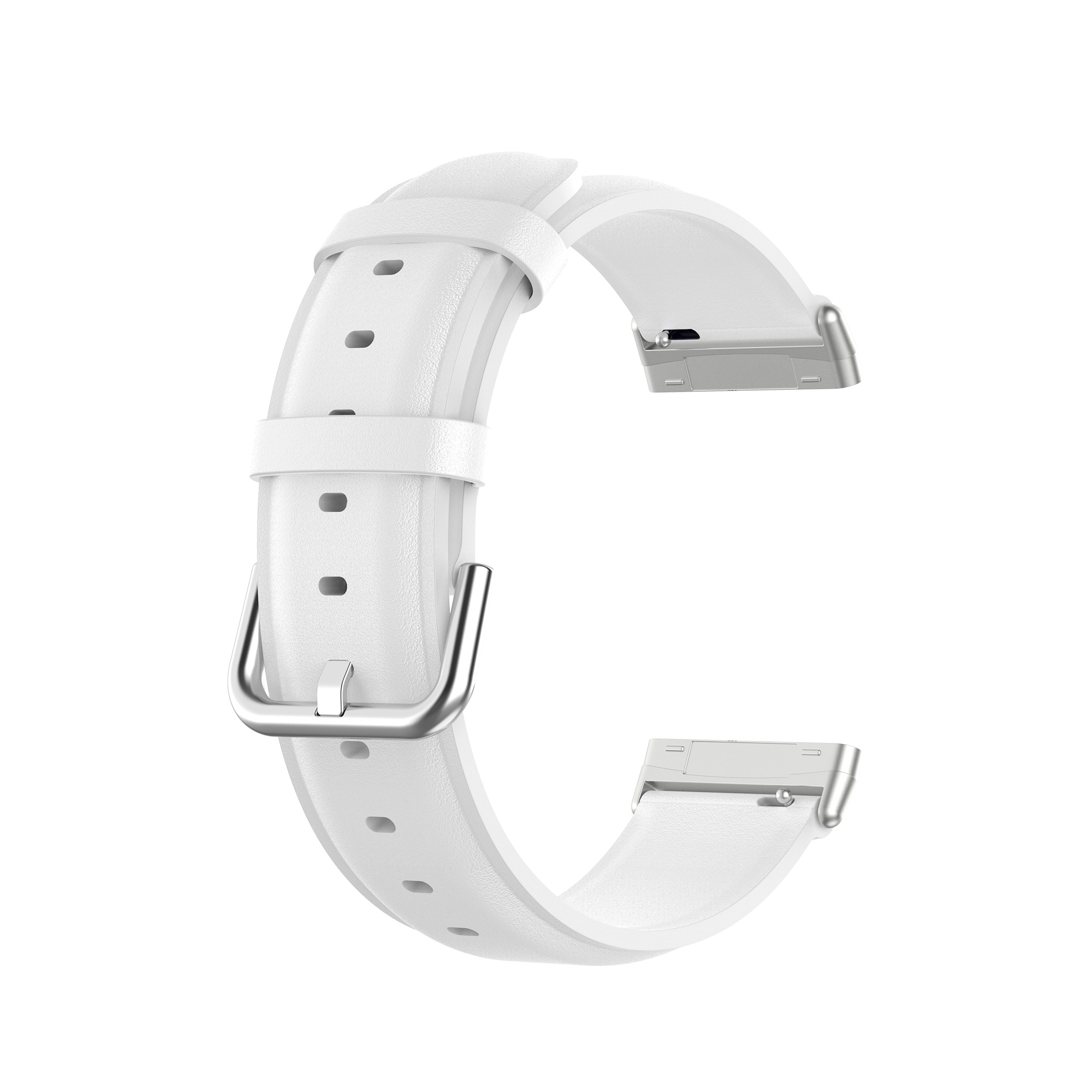Fitbit Versa 3 / Sense Leather Strap - White