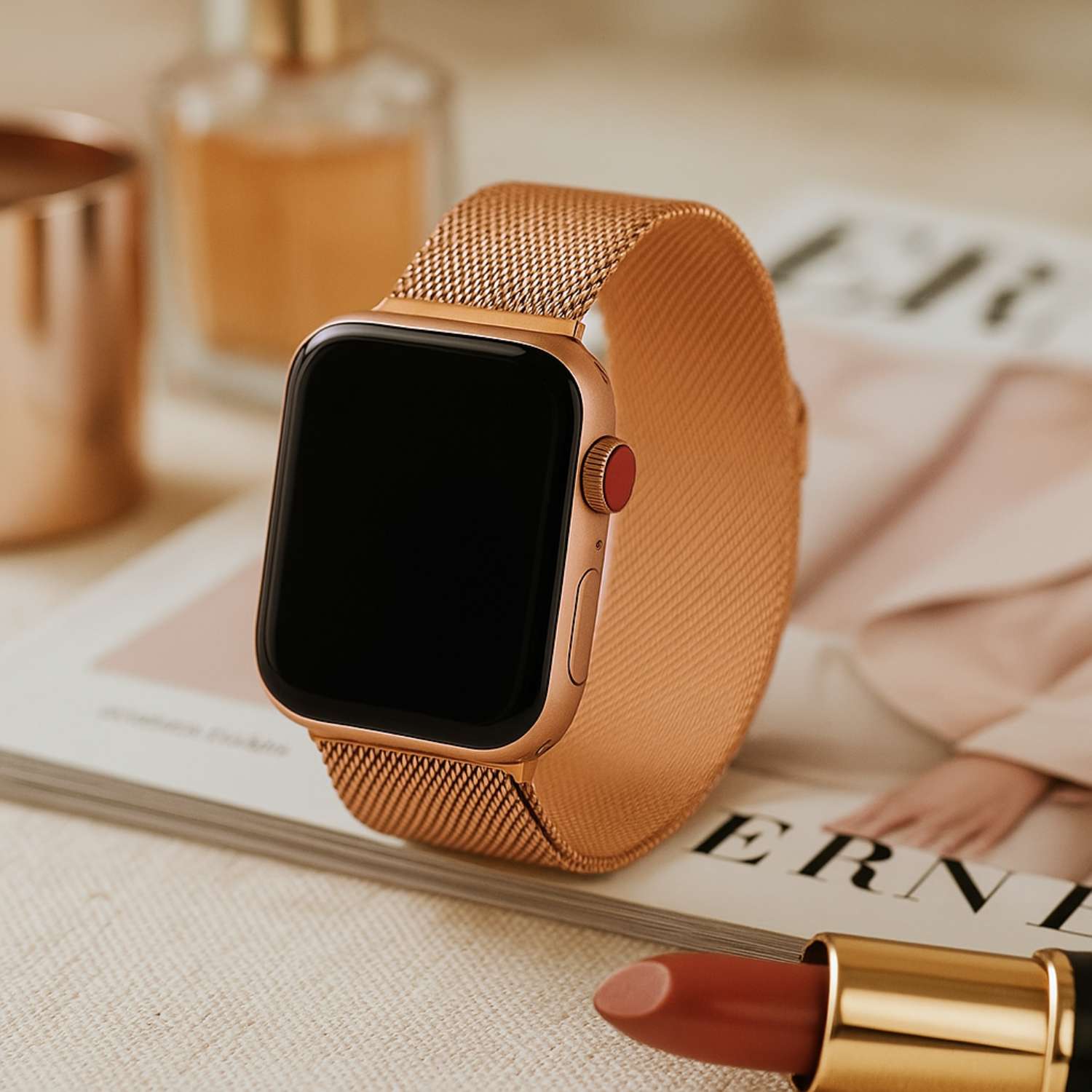 Apple Watch Milanese Strap - Rose Gold