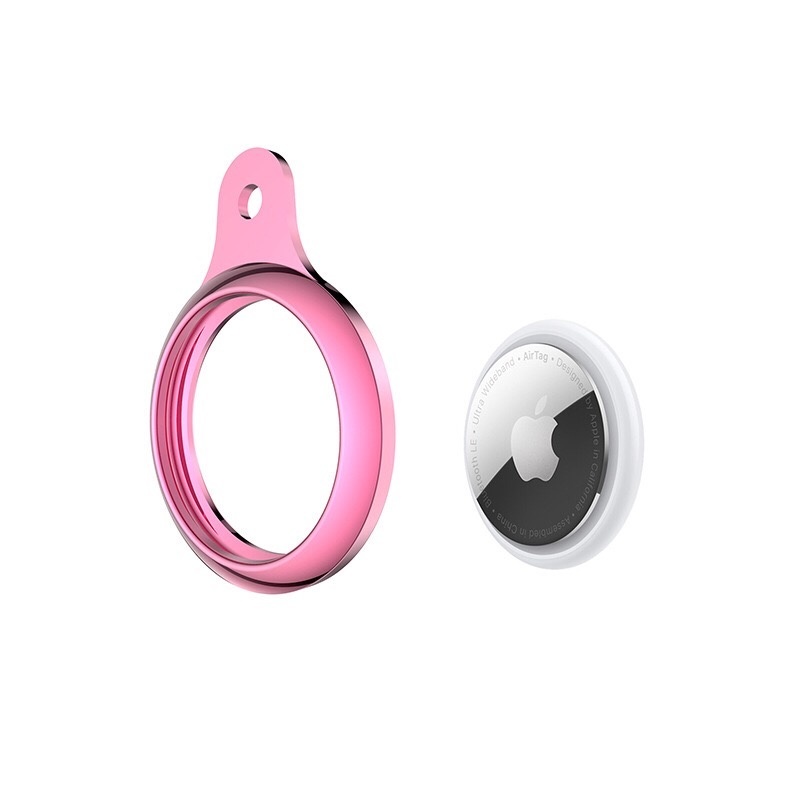Airtag Silicone Key Ring - Pink