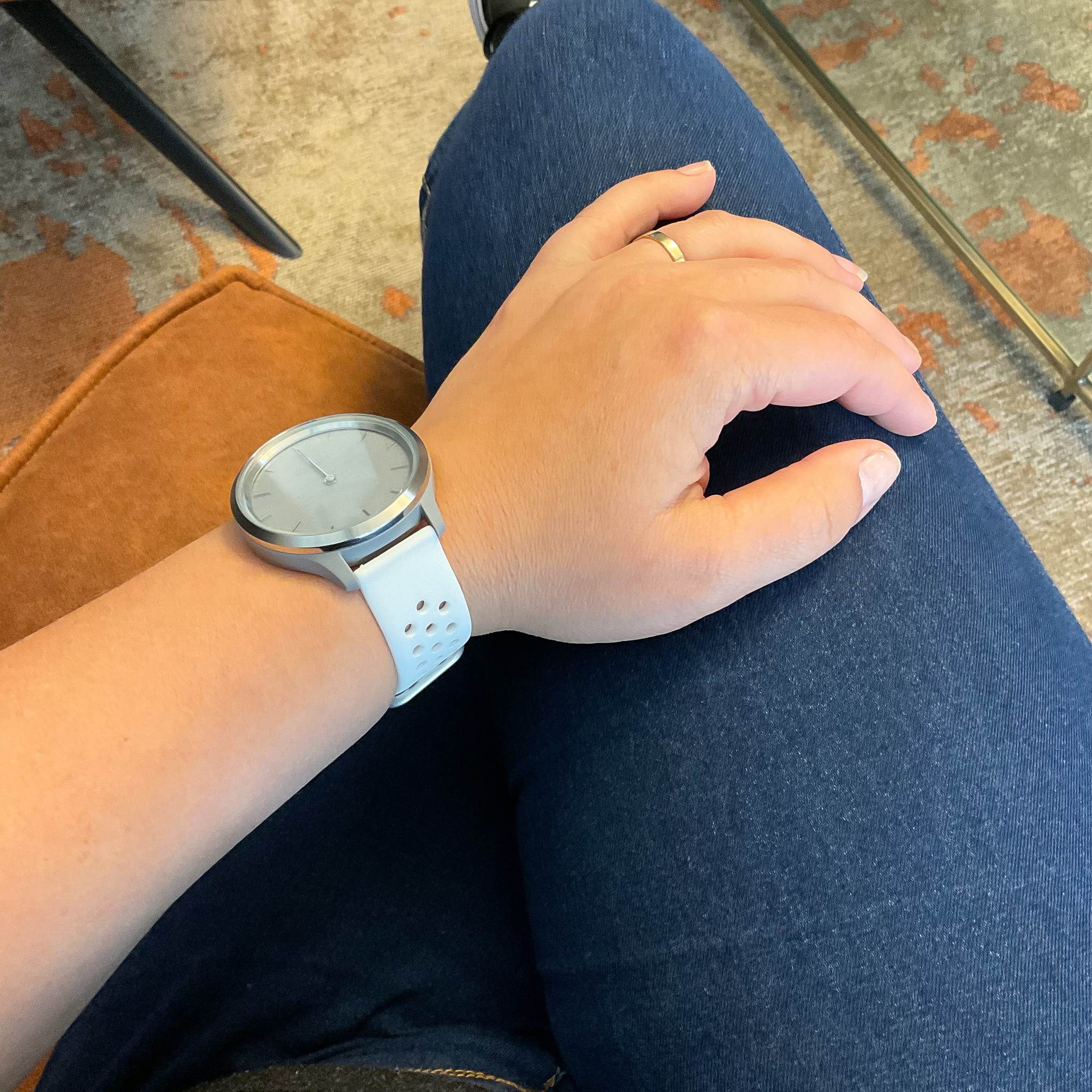 Garmin Vivoactive / Vivomove Sport Double Buckle Strap - White