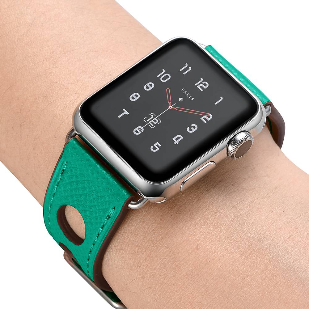 Apple Watch Leather Hermes Strap - Green