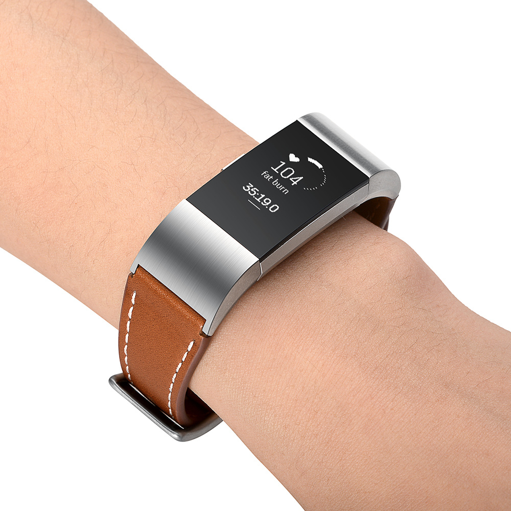 Fitbit Charge 2 Premium Leather Strap - Brown