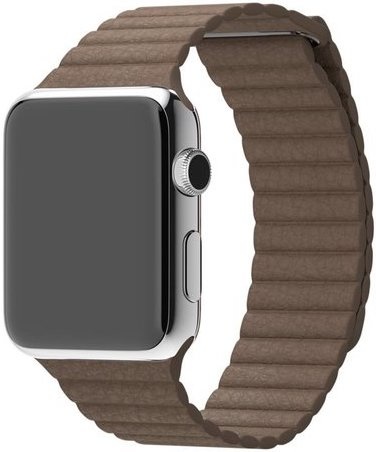 Apple Watch Leather Rib Strap - Brown