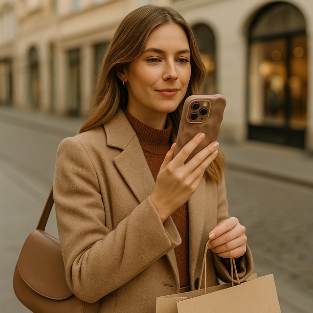 iPhone 16 Plus case Bubble - light brown