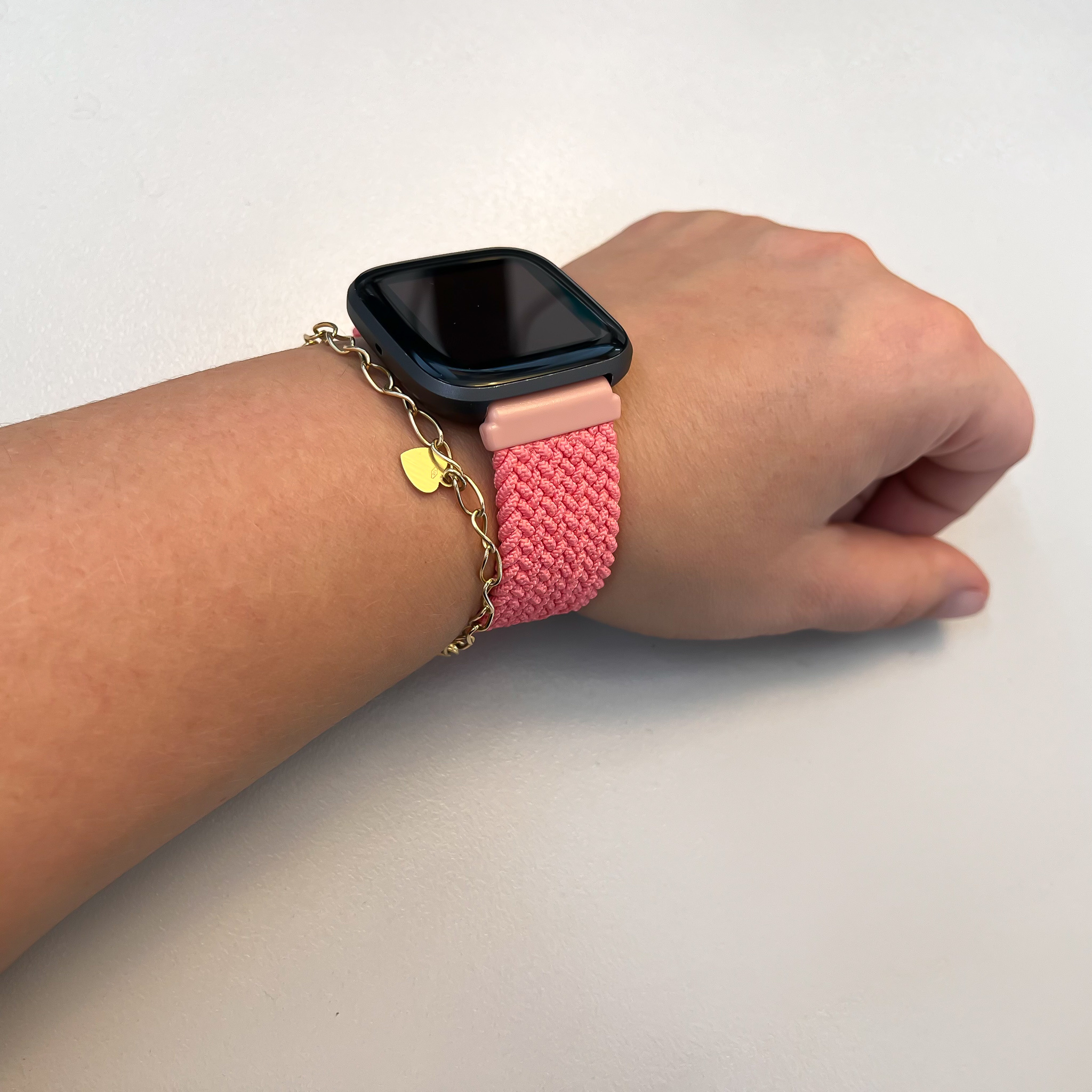 Fitbit Versa Nylon Braided Solo Strap - Pink