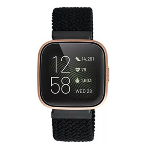 Fitbit Versa Nylon Braided Solo Strap - Black