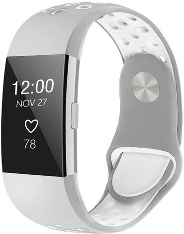 Fitbit Charge 2 Double Sport Strap - Grey White