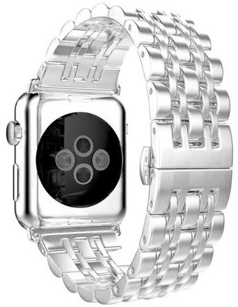 Apple Watch Steel Stainless Steel Link Strap - Silver
