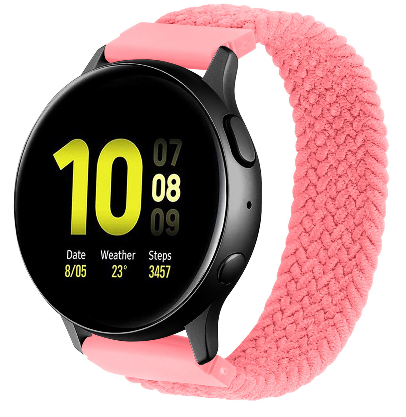 Garmin Vivoactive / Vivomove Nylon Braided Solo Strap - Pink Punch