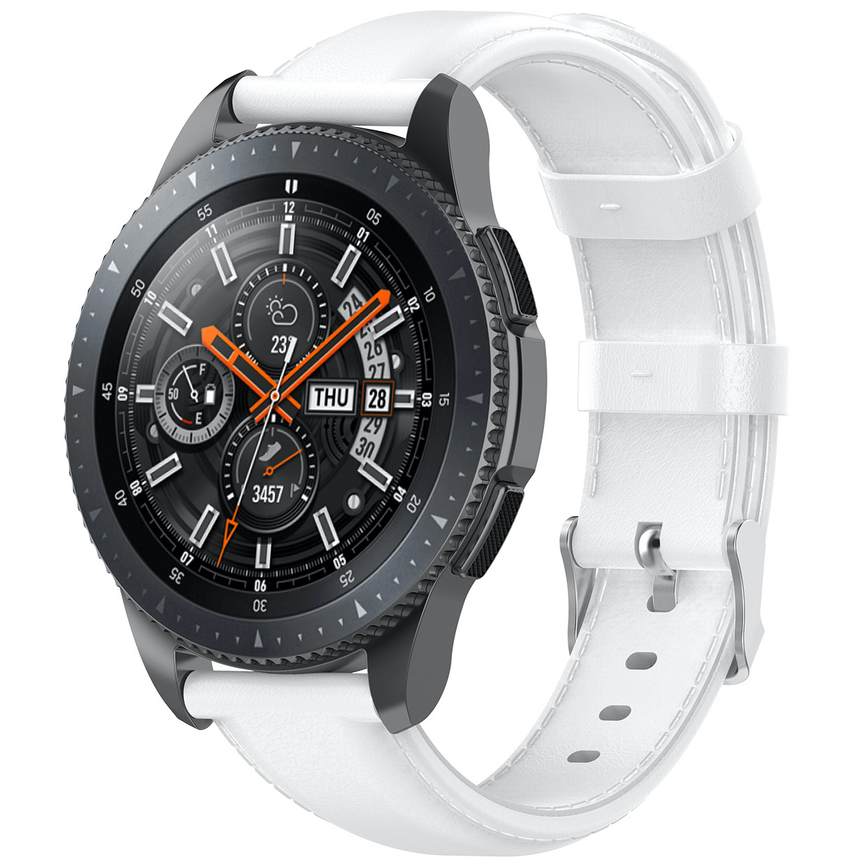 Samsung Galaxy Watch Leather Strap - White