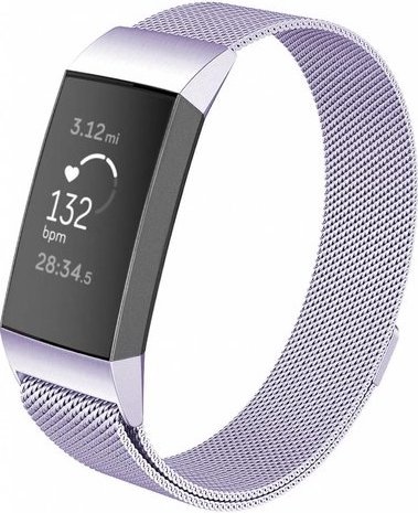 Fitbit Charge 3 &Amp; 4 Milanese Strap - Lavender