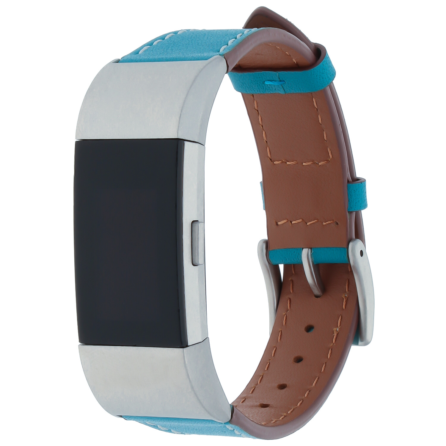 Fitbit Charge 2 Premium Leather Strap - Light Blue