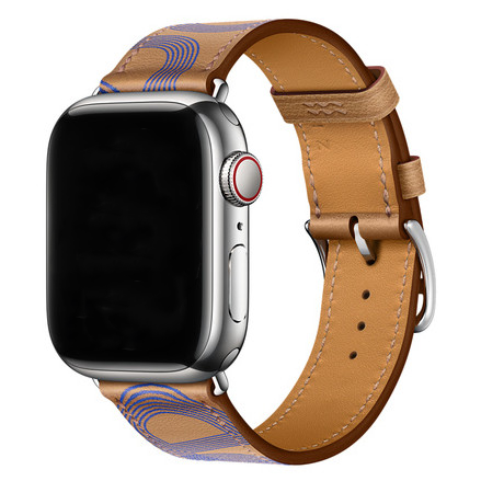 Apple Watch Leather Sing Tour - Brown Blue