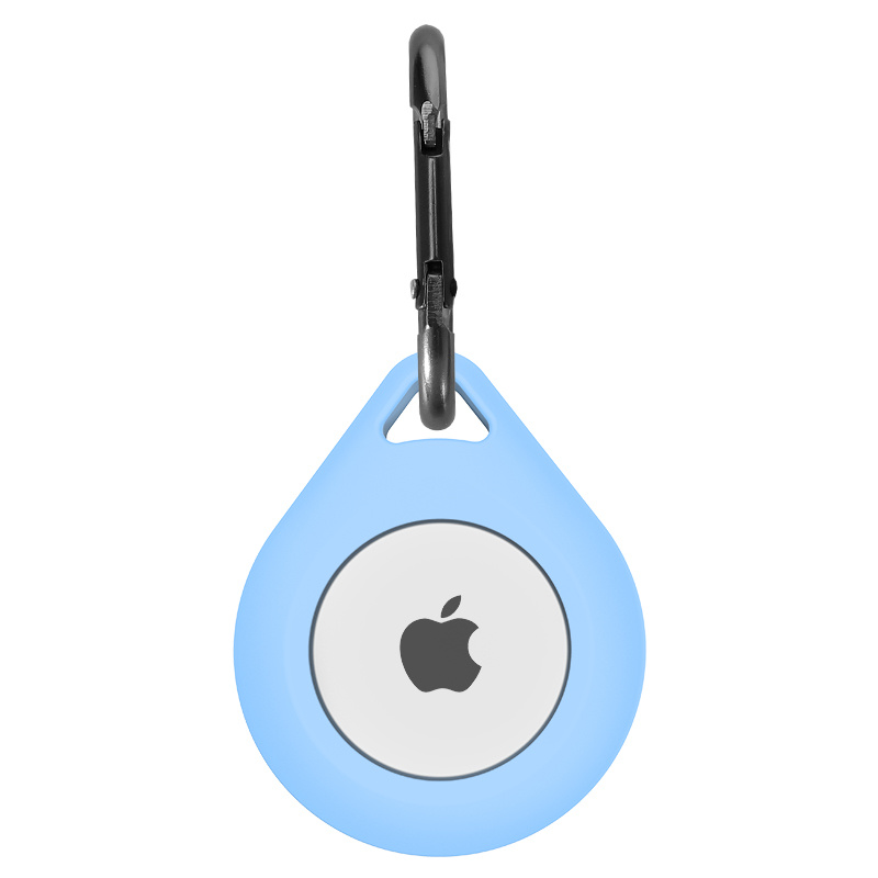 Airtag Silicone Drop Key Ring - Light Blue