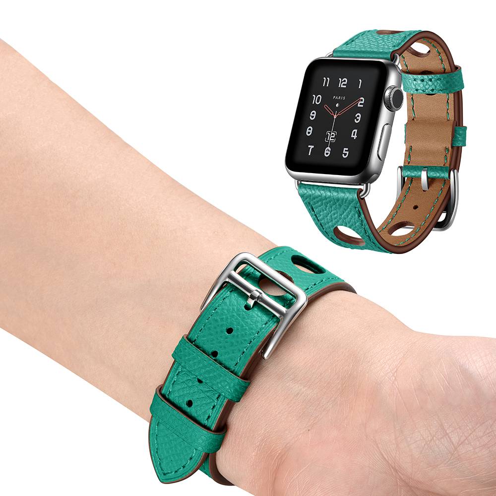 Apple Watch Leather Hermes Strap - Green