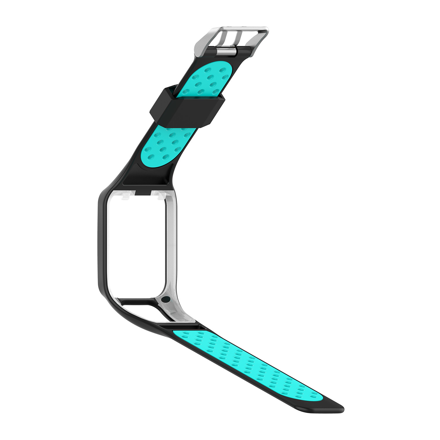 Tomtom Runner / Spark / Adventure Double Sport Strap - Black Tahou Blue