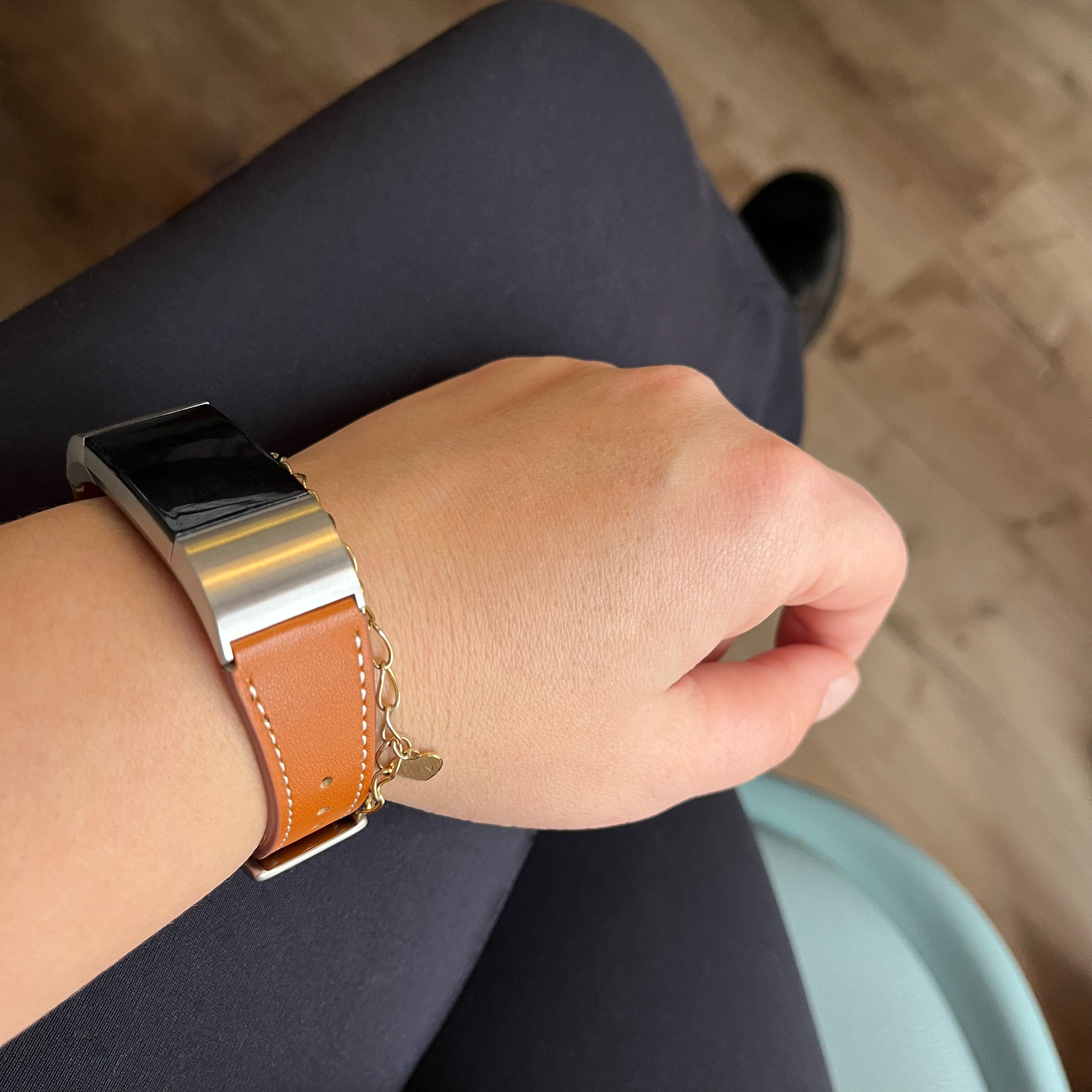 Fitbit Charge 2 Premium Leather Strap - Brown