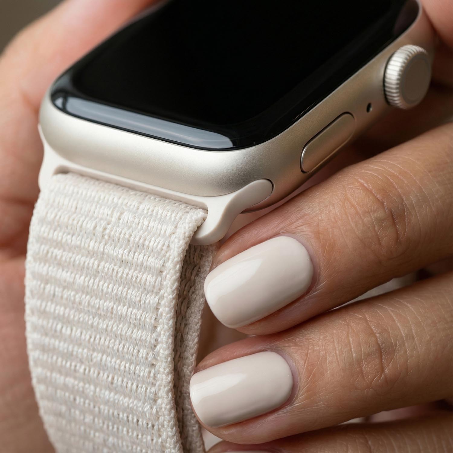 Apple Watch Nylon Sport Loop Strap - Starlight