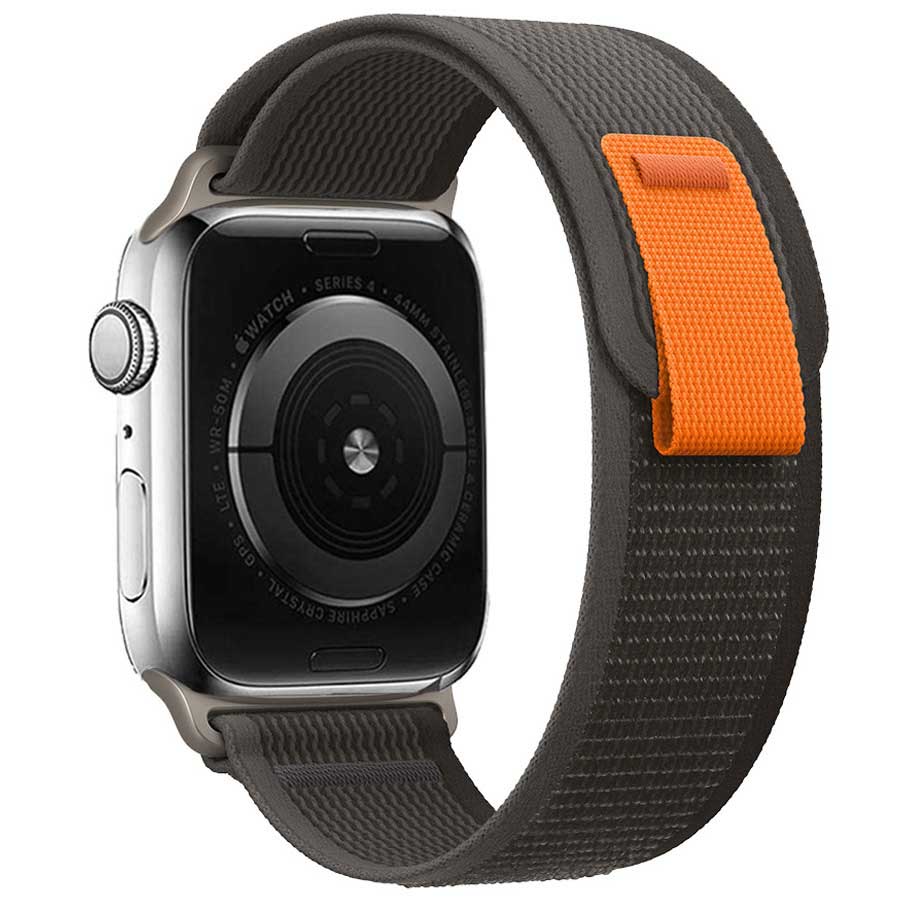 Apple Watch Nylon Trail Strap - Black Grey