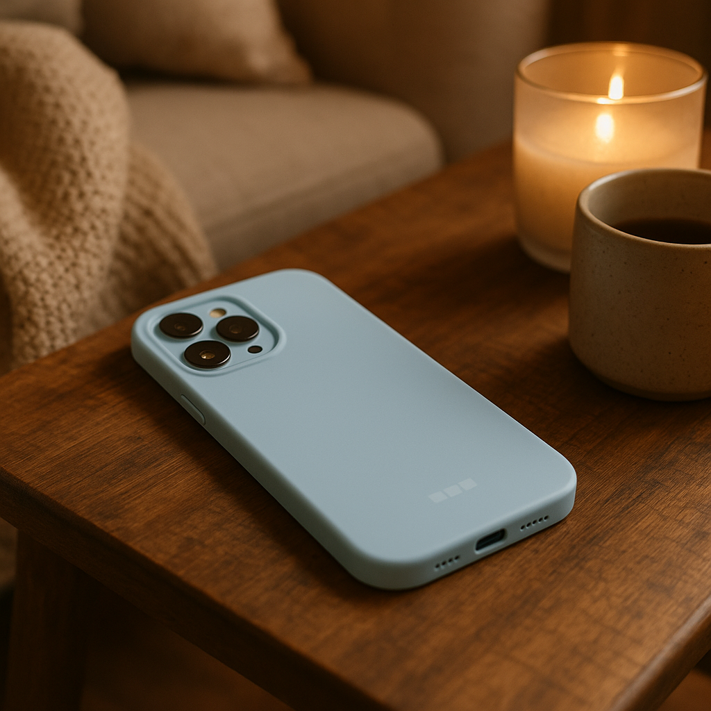 iPhone 14 Pro case Coloree - silicone - blue