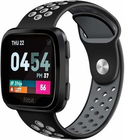 Fitbit Versa Double Sport Strap - Black Grey