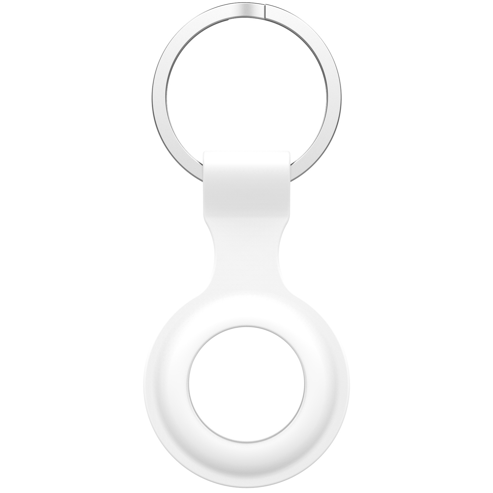 Airtag Silicone Ring Key Ring - White