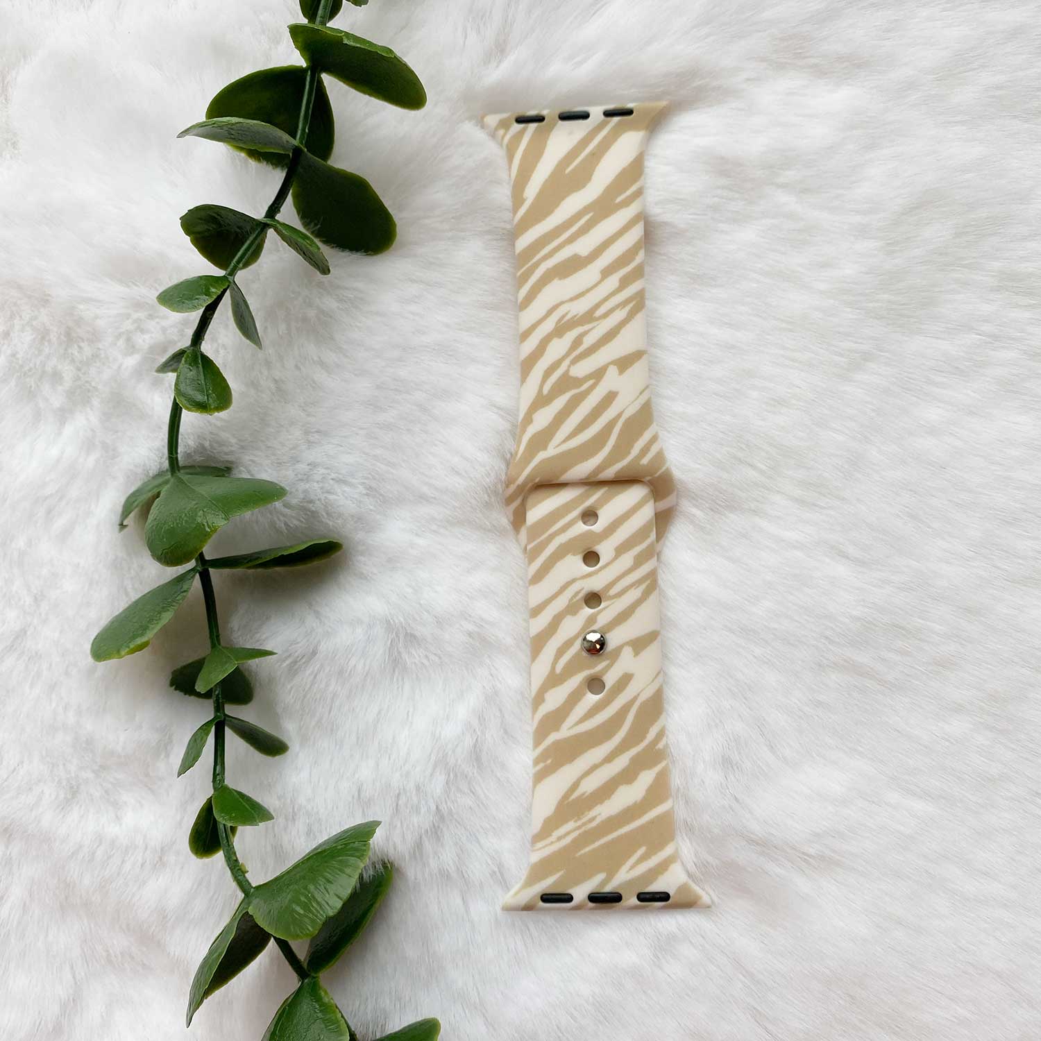 Apple Watch Print Sport Strap - Zebra Beige